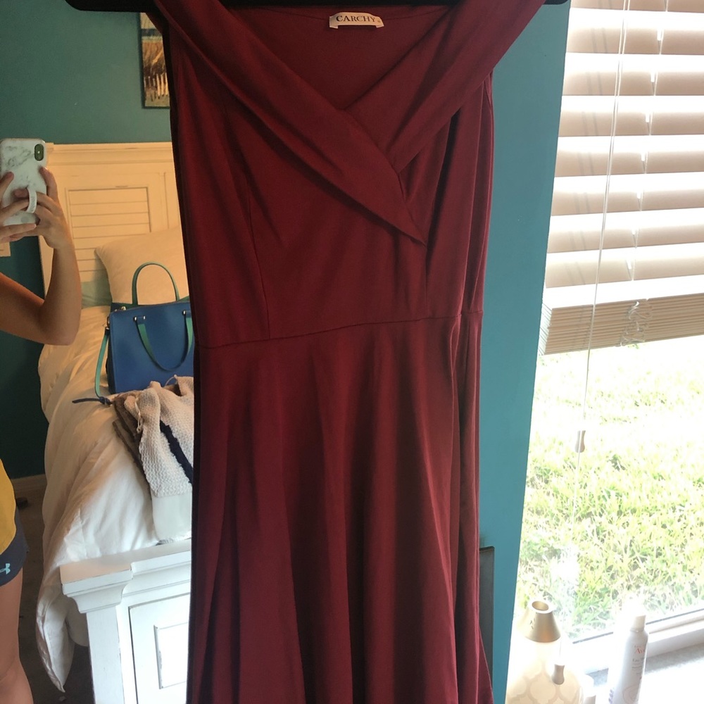 Burgundy dress